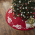 Handmade Christmas Tree Skirt - Lobsters on Red Cotton - 60" - ARCADIA HOME